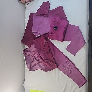 NWOT My Protien Workout Sports Bra Shirt Top & Matching Leggings Set, Size XXL